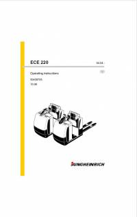 repair manual JUNGHEINRICH Truck ECE 220 Operating Instructions PDF
