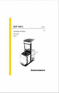 repair manual JUNGHEINRICH Truck ECP 100-3 Operating Instructions PDF