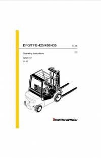 repair manual JUNGHEINRICH Truck DFG/TFG 425/430/435 Operating Instructions PDF