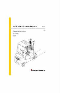 repair manual JUNGHEINRICH Truck DFG/TFG 316/320/425/430/435 Operating Instructions PDF