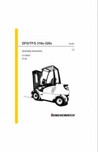 repair manual JUNGHEINRICH Truck DFG,TFG 316s-320s Operating Instructions PDF