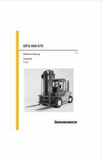 repair manual JUNGHEINRICH Truck DFG 660 - 670 Operating Instructions PDF