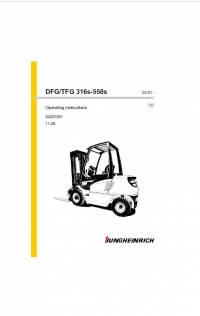 repair manual JUNGHEINRICH Truck DFG/TFG 316s-550s Operating Instructions PDF