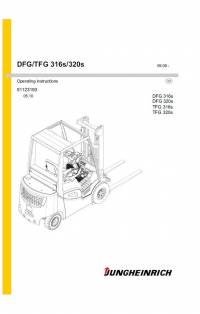 repair manual JUNGHEINRICH Truck DFG/TFG 316s/320s Operating Instructions PDF
