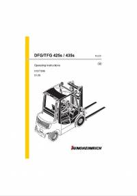 repair manual JUNGHEINRICH Truck DFG/TFG 425s/435s Operating Instructions PDF
