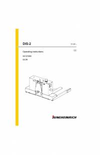 repair manual JUNGHEINRICH Truck DIS-2 Operating Instructions PDF