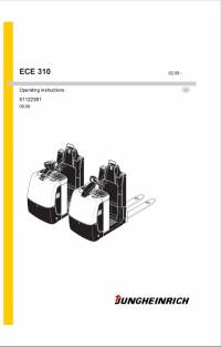 repair manual JUNGHEINRICH ECE 310 Truck Operating Instructions PDF