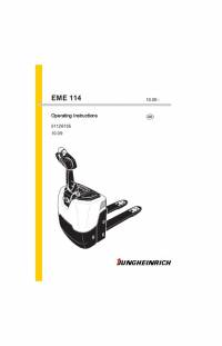 repair manual JUNGHEINRICH EME 114 Truck Operating Instructions PDF