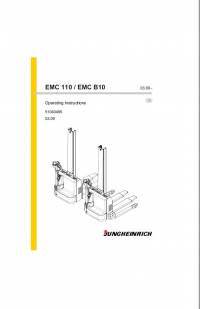repair manual JUNGHEINRICH EMC 110, EMC B10 Truck Operating Instructions PDF