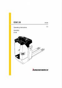 repair manual JUNGHEINRICH ESE 20 Truck Operating Instructions PDF
