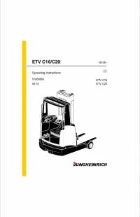 repair manual JUNGHEINRICH ETV C16/C20 Truck Operating Instructions PDF