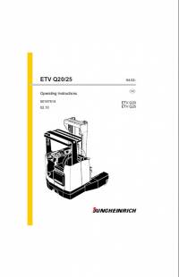 repair manual JUNGHEINRICH ETV Q20/25 Truck Operating Instructions PDF
