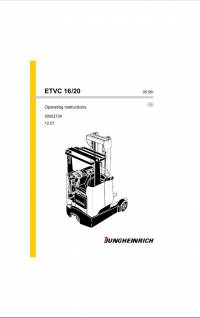 repair manual JUNGHEINRICH ETVC 16/20 Truck Operating Instructions PDF