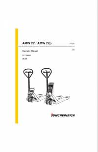 repair manual JUNGHEINRICH AMW 22, AMW 22p Operator Manual PDF