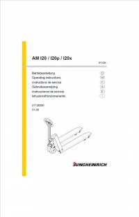 repair manual JUNGHEINRICH Forklift Truck AM I20, I20p, I20x Operating Instructions PDF