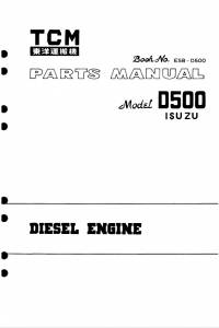 spare parts catalog TCM Isuzu Diesel Engine D500 Parts Manual PDF