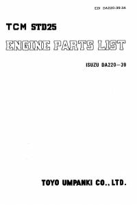 spare parts catalog TCM Isuzu STD 25 Engine Parts List PDF