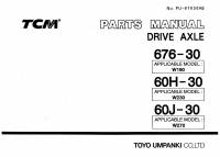 spare parts catalog TCM Drive Unit 676-30, 60H-30, 60J-30 Parts Manual PDF