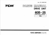 spare parts catalog TCM Drive Unit 60B-25, 60E-25 Parts Manual PDF