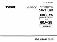 spare parts catalog TCM Drive Unit 60G-25, 60J-25 Parts Manual PDF