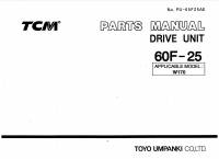 spare parts catalog TCM Drive Unit 60F-25 Parts Manual PDF