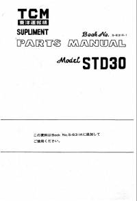 spare parts catalog TCM STD30 Parts Manual Supliment PDF