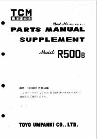spare parts catalog TCM R500B Parts Manual Supplement PDF