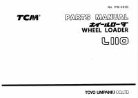 spare parts catalog TCM Wheel Loader L110 Parts Manual PDF
