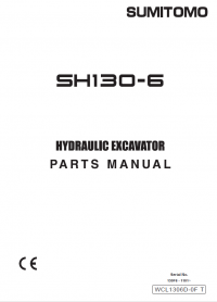 spare parts catalog Sumitomo Hydraulic Excavator SH130-6 Parts Catalog PDF