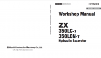 repair manual Hitachi Hydraulic Excavator ZX350LC-7, ZX350LCN-7 Workshop Manual PDF