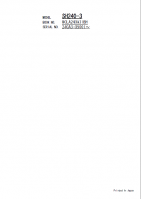 spare parts catalog Sumitomo Excavator SH240-3 Parts Catalog PDF