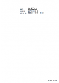 spare parts catalog Sumitomo Crane SC500-2 Parts Catalog PDF