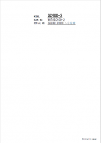 spare parts catalog Sumitomo Crane SC400-2 Parts Catalog PDF