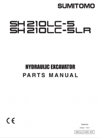 spare parts catalog Sumitomo Excavator SH210LC-5, SH210LC-5LR Parts Catalog PDF