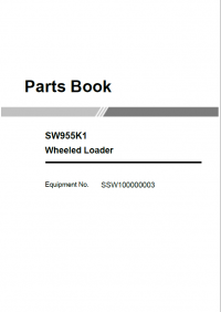 spare parts catalog Sany SW955K1 Wheeled Loader Parts Book PDF