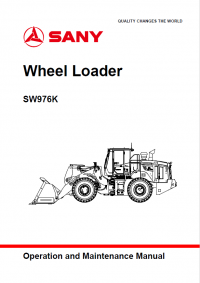 repair manual Sany SW976K Wheeled Loader Operation and Maintenance Manual PDF