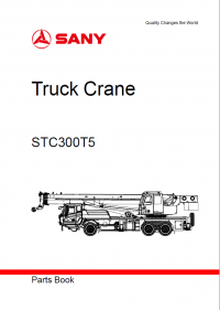 spare parts catalog Sany Truck Crane STC300T5 Parts Book PDF
