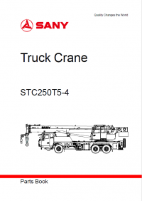 spare parts catalog Sany Truck Crane TC250T5-4 Parts Book PDF