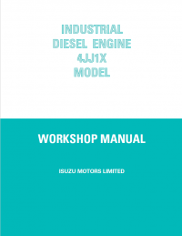 repair manual Isuzu Industrial Diesel Engine 4JJ1X Workshop Manual PDF