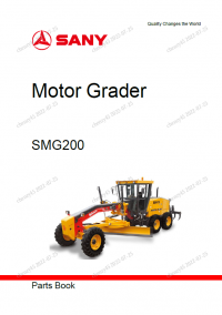 spare parts catalog Sany Motor Grader SMG200 Parts Manual PDF
