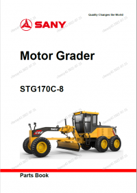 spare parts catalog Sany Motor Grader STG170C-8 Parts Manual PDF