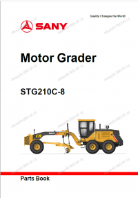 spare parts catalog Sany Motor Grader STG210-8 Parts Manual PDF