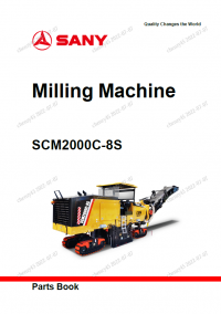 spare parts catalog Sany Milling Machine SCM2000C-8S Parts Manual PDF