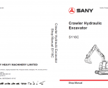 repair manual Sany Crawler Hydraulic Excavator SY16C Shop Manual PDF