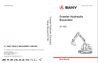 repair manual Sany Crawler Hydraulic Excavator SY16C Shop Manual PDF