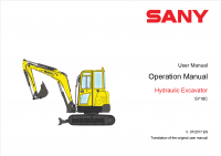 repair manual Sany SY18C Hydraulic Excavator Operation Manual PDF