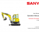 repair manual Sany SY18C Hydraulic Excavator Operation Manual PDF