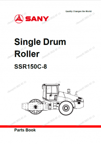 spare parts catalog Sany Single Drum Roller SSR150C-8 Parts Manual PDF