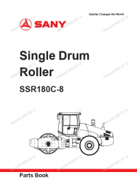 spare parts catalog Sany Single Drum Roller SSR180C-8 Parts Manual PDF