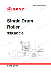spare parts catalog Sany Single Drum Roller SSR260C-8 Parts Manual PDF